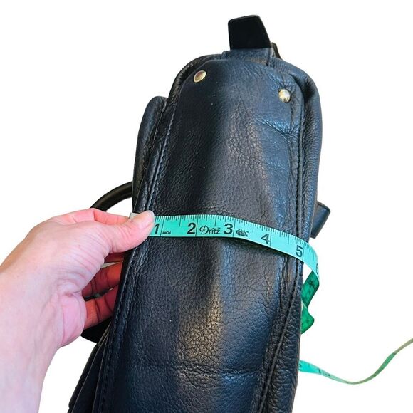 Michael Kors Black Soft Black Leather & Gold Hardware Satchel - Picture 11 of 13